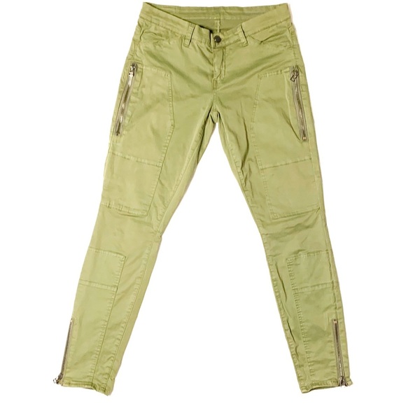 BLANK NYC Army Olive Green Skinny Zipper Pants-26 - Picture 1 of 12